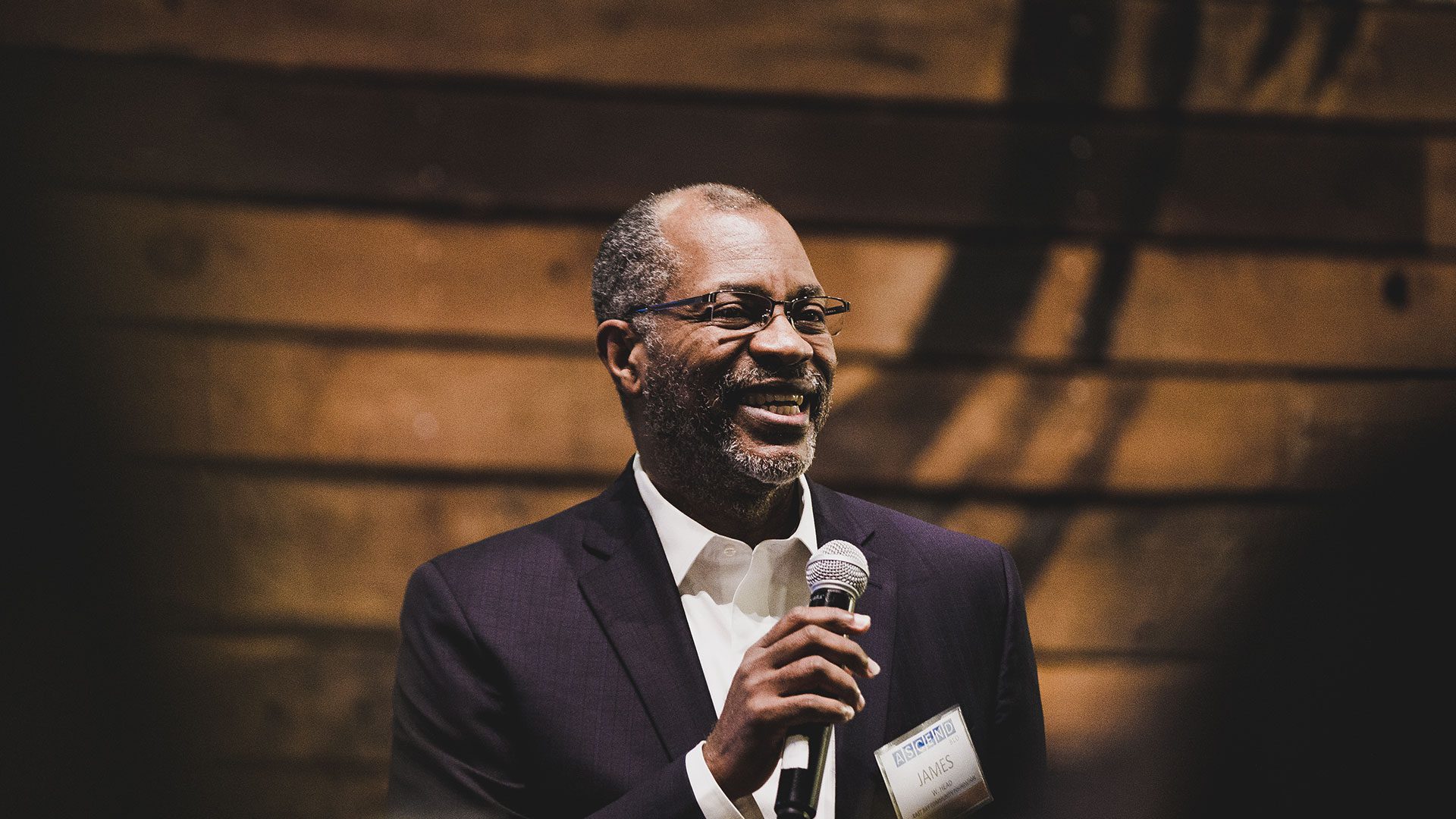 James W. Head speaking at an event