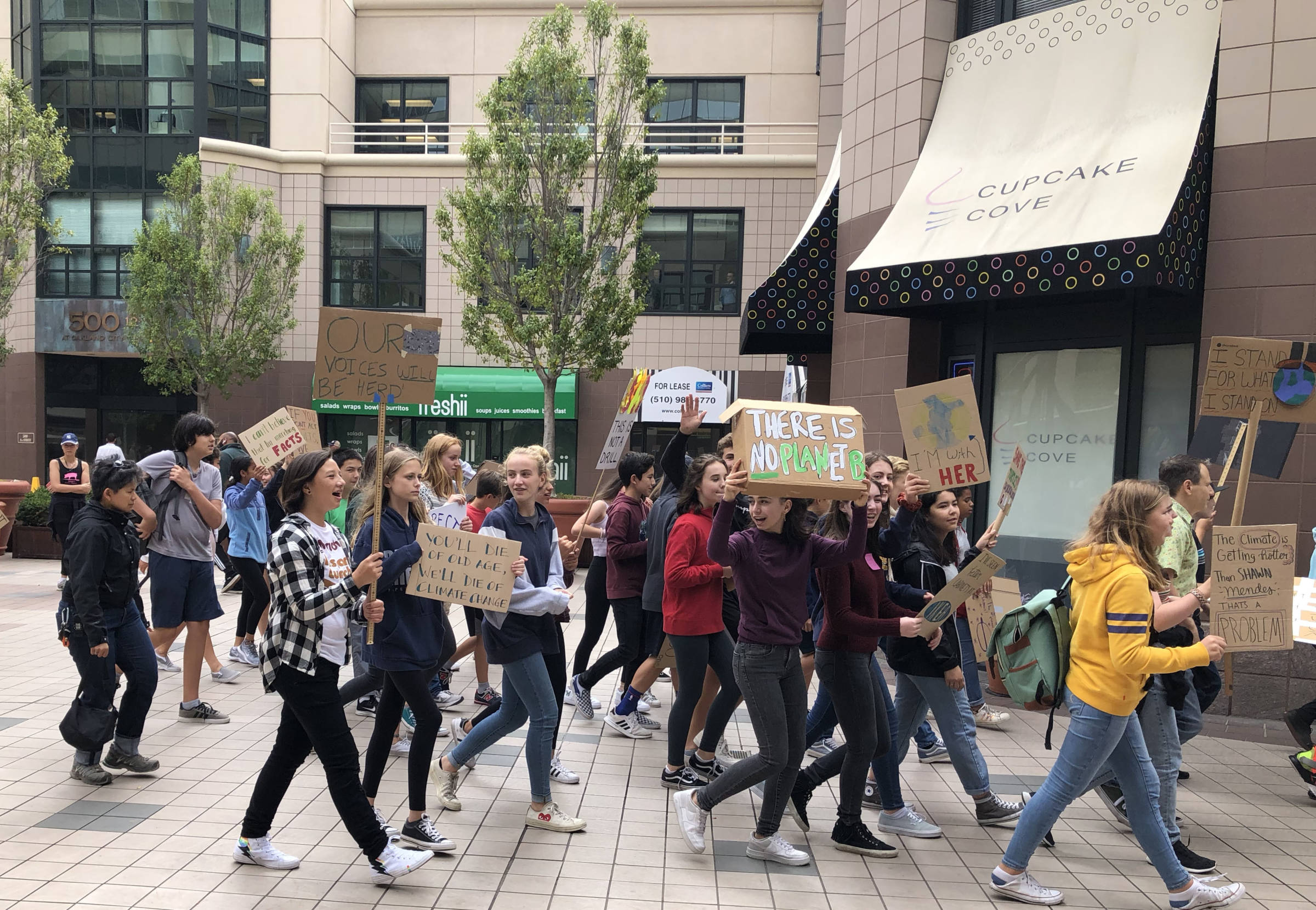 Teens at a protest