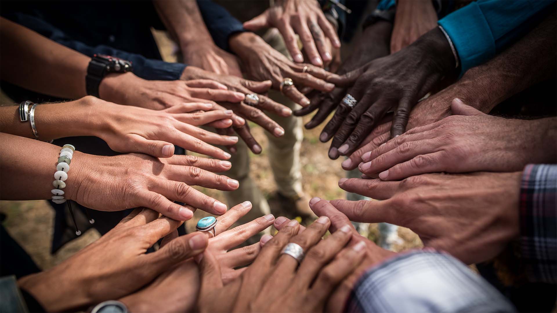 Hands in a circle