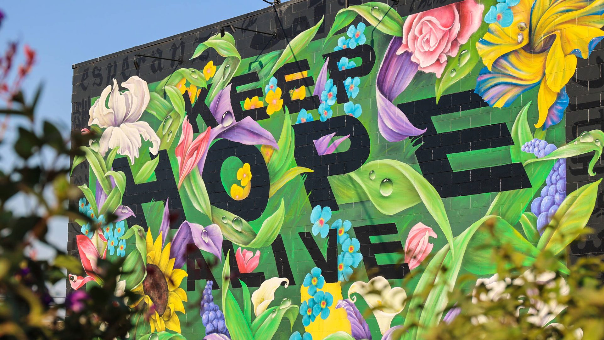 Mural on the side of a building