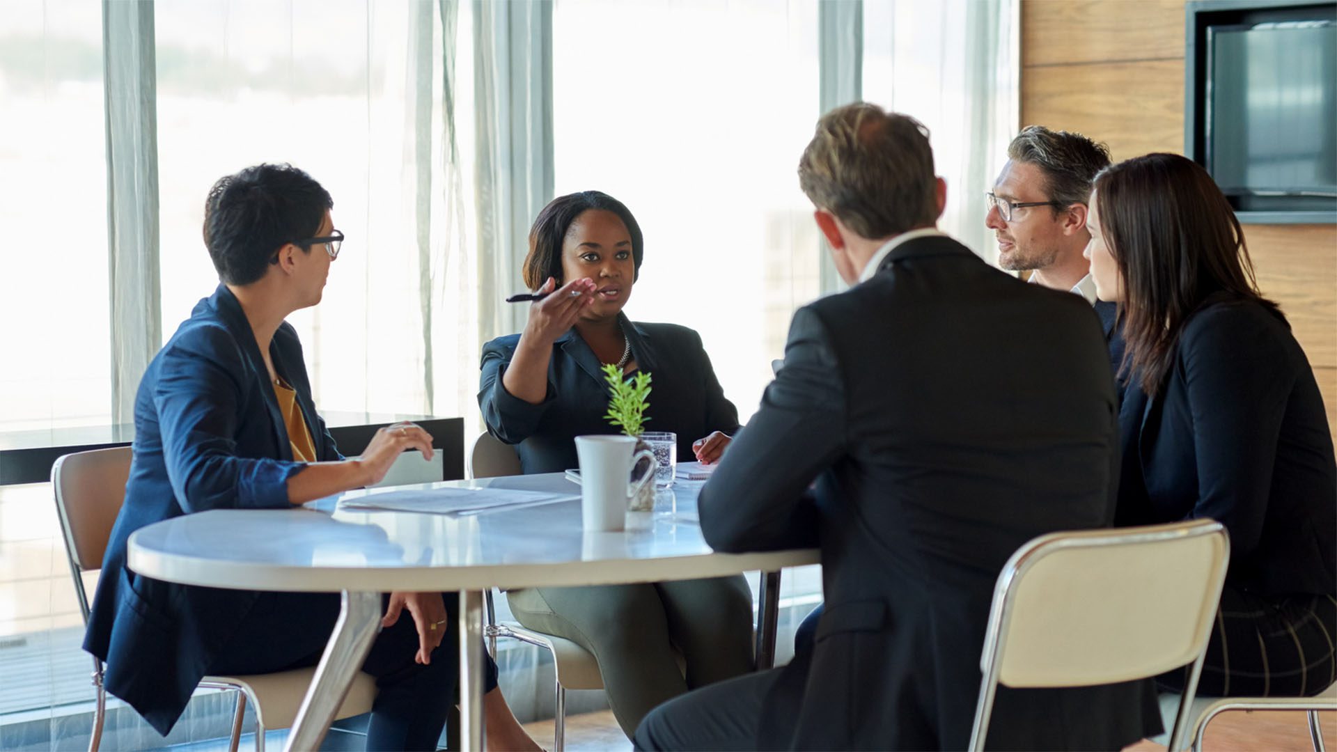 People in a meeting