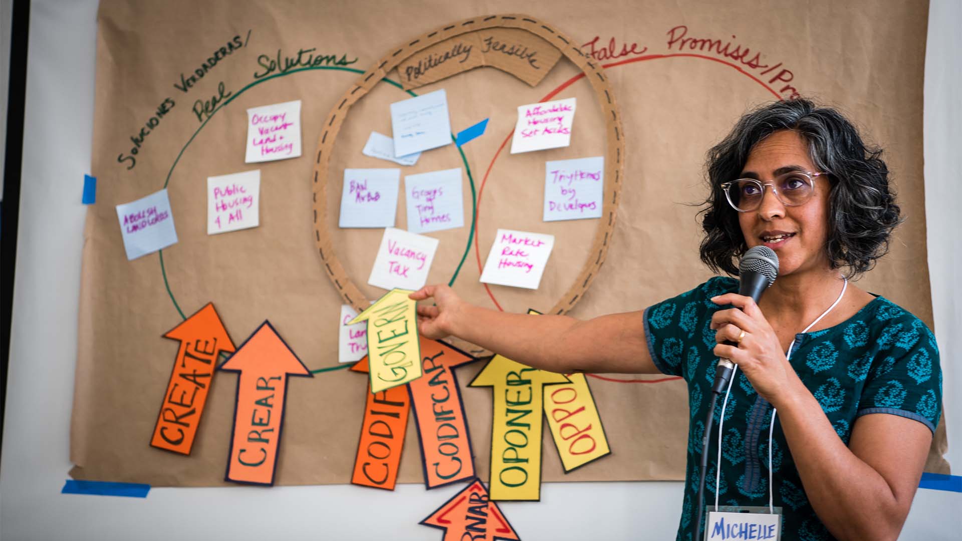 Woman giving a presentation