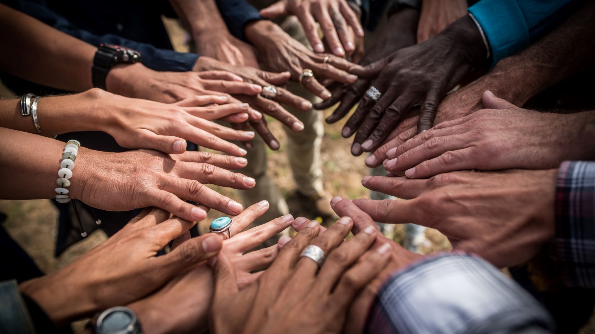 Hands in a circle