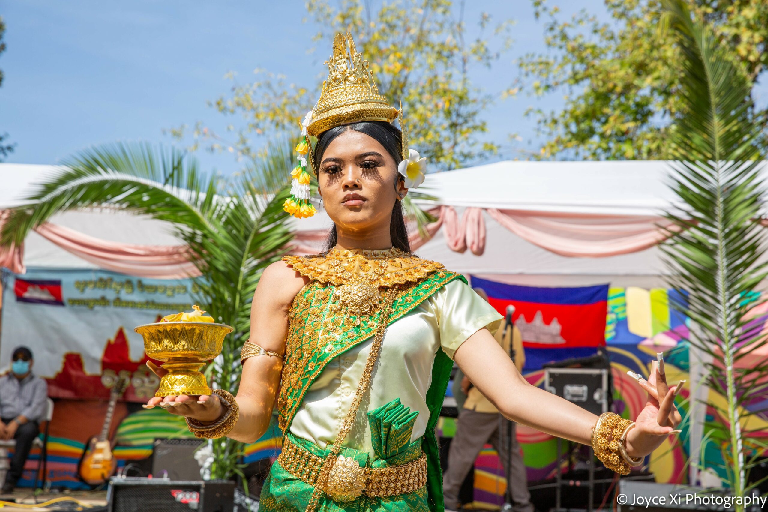 Woman in tradition Camodian dress